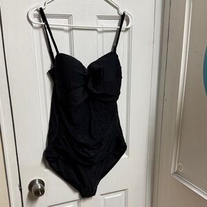 Stylish womens Black plus size One Piece Swimsuit xxl